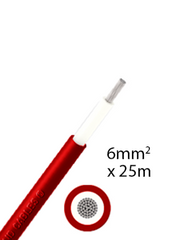 Athilex ATH-CABLE6-1-25-R 6mm² DC Cable 25m Red