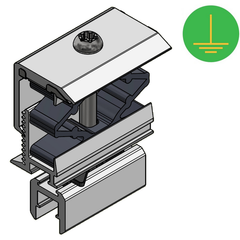 Van der Valk ValkPitched/Clamp Aluminium end clamp for Side+ rail