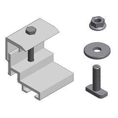 Valk Solar Systems Aluminium Clamp for Optimizer/Microinverter – Panel Mount (Pack of 75)