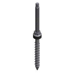 Valk Solar Systems Stainless Steel Stud Screw M12×250mm for Wooden Beam (Pack of 50)