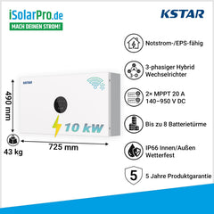 KSTAR BlueSpark E10KT-D22 Three-Phase Hybrid Inverter 10 kW