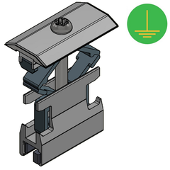 Van der Valk VDV721550 Aluminium Rail Middle Clamp for ValkPitched/Clamp – 28–50mm