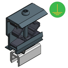 Van der Valk ValkPitched/Clamp Aluminium end clamp for Side+ rail Black